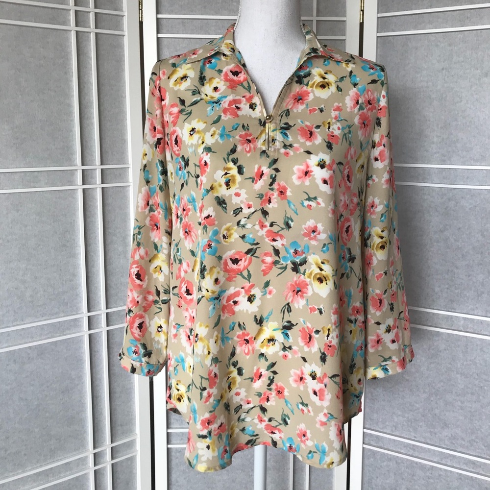 🌷NWOT🌷Nordstrom Convertible Sleeve Tunic Blouse